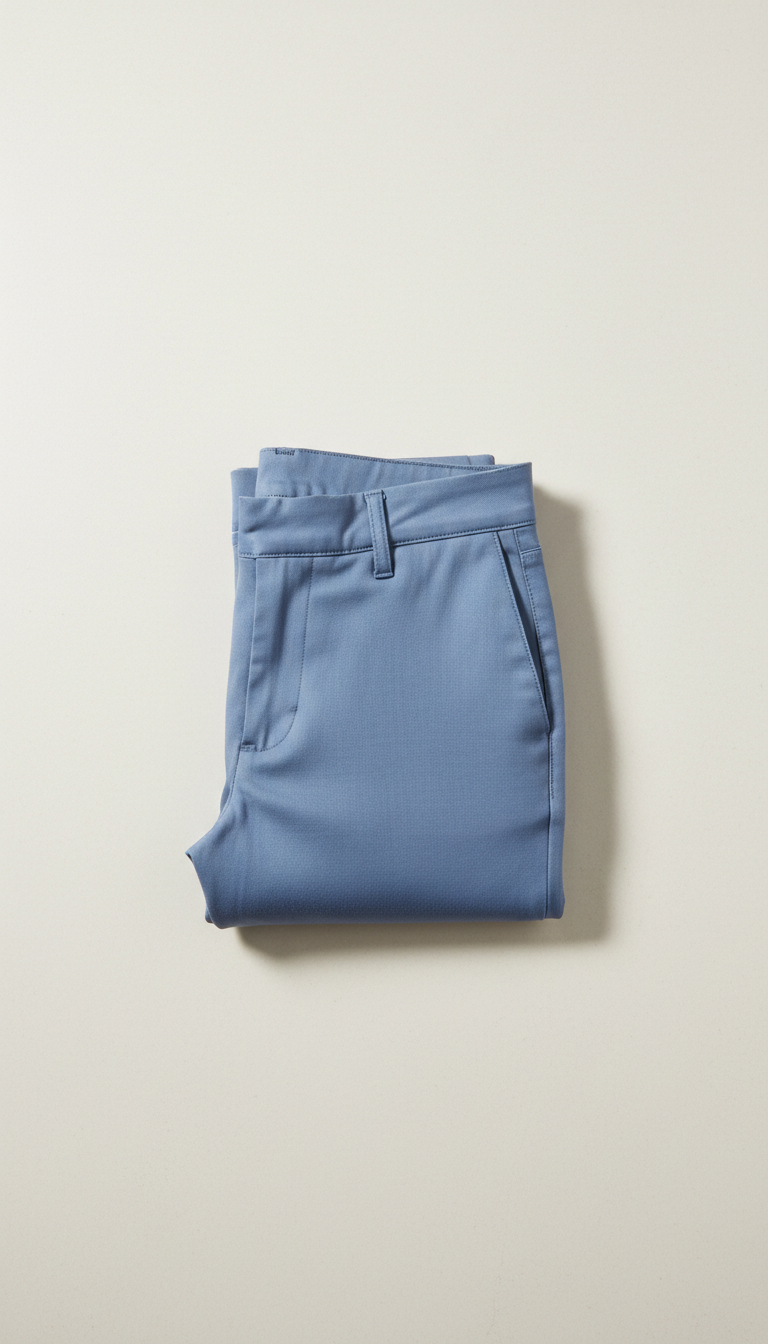 Steel Blue Slim-Fit Trousers
