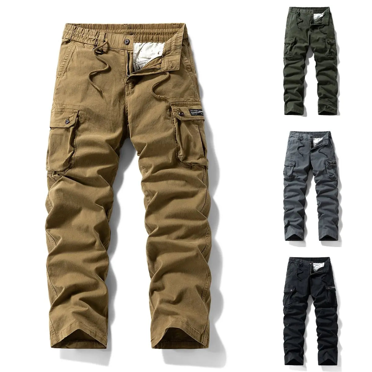 Vanteix - Vintage Washed Relaxed Tapered Work Pants for Men