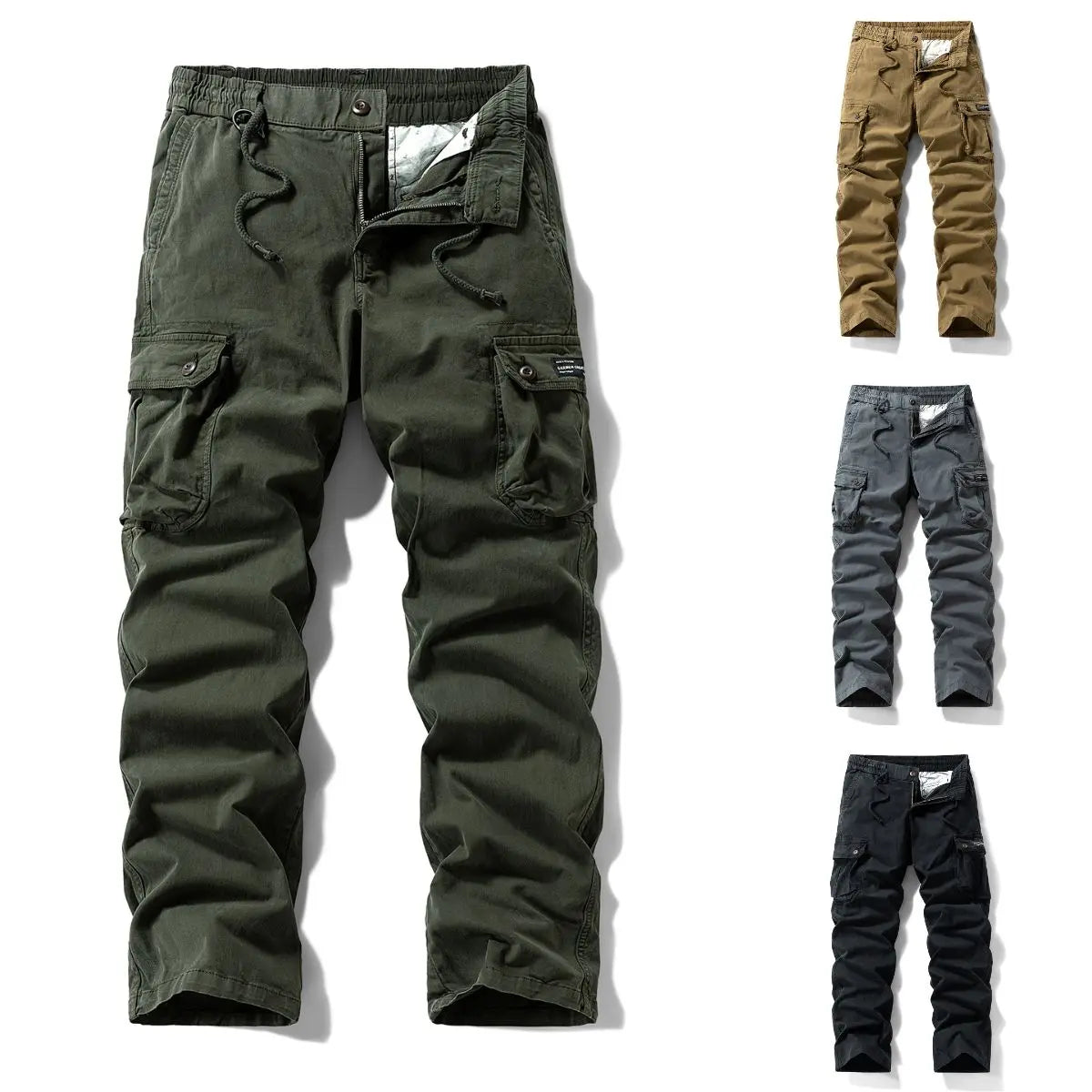 Vanteix - Vintage Washed Relaxed Tapered Work Pants for Men