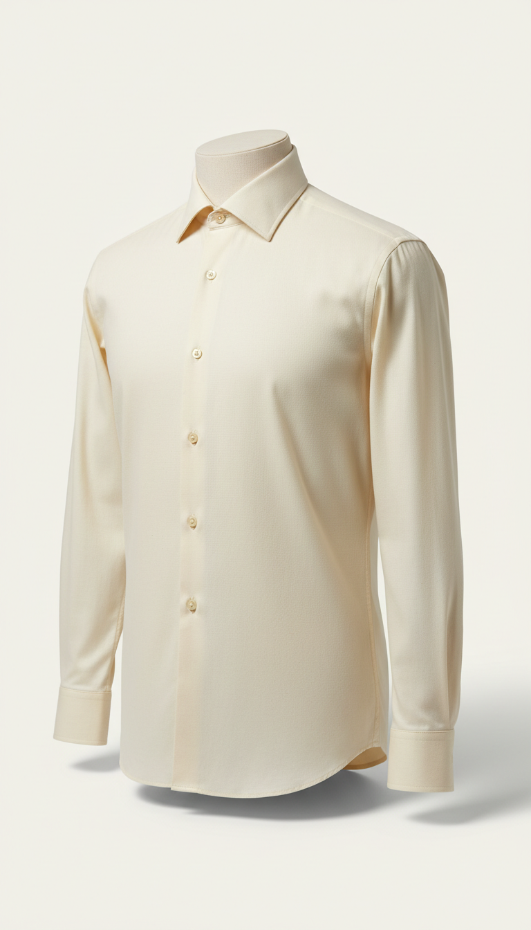 Ivory Egyptian Cotton Dress Shirt